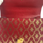 Gucci Red Leather Sylvie Chain Shoulder Bag