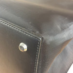 Balenciaga Black Leather Trim Mesh Duty Free Tote Bag