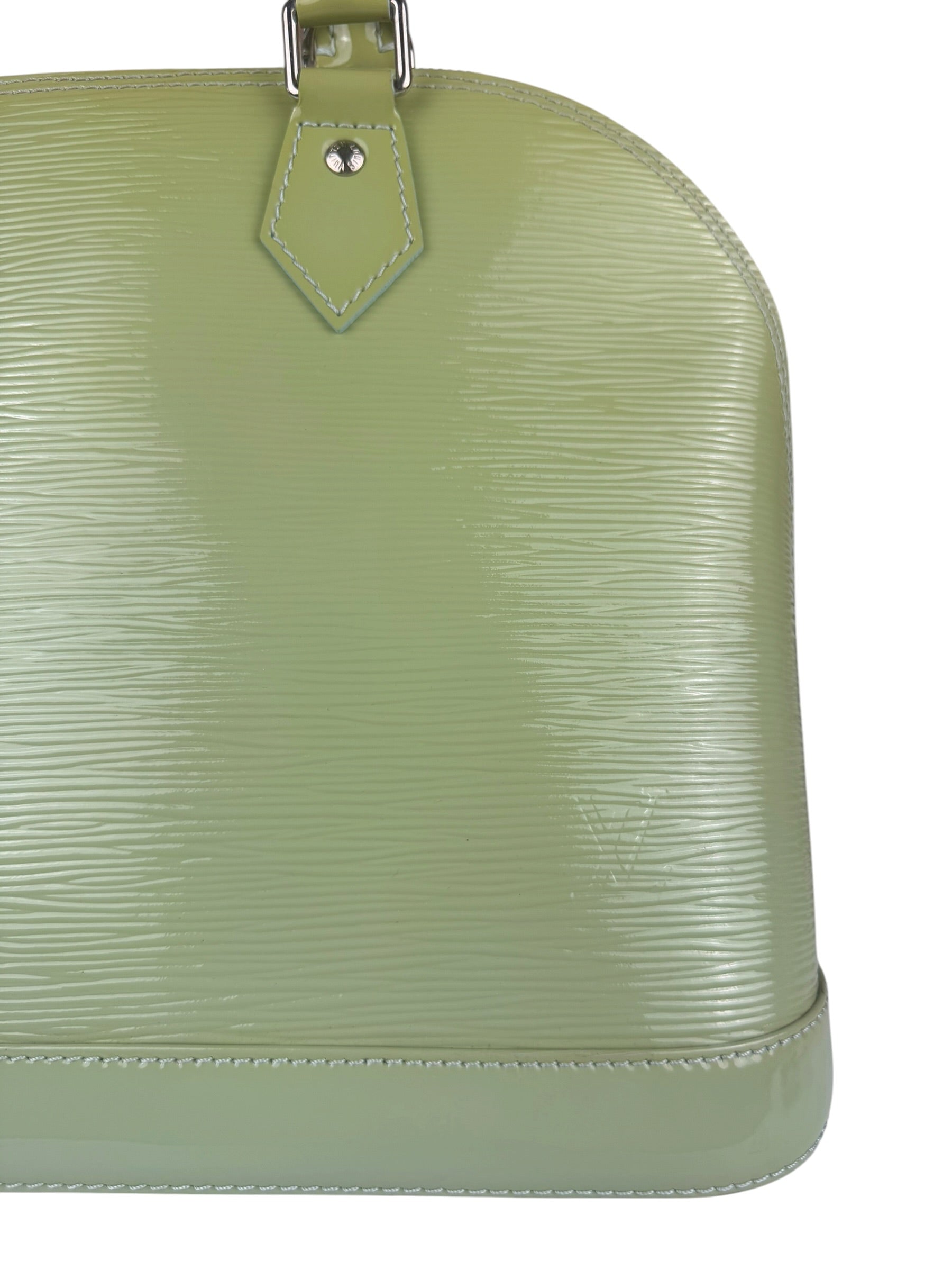 Louis Vuitton Green Patent Epi Alma Handbag
