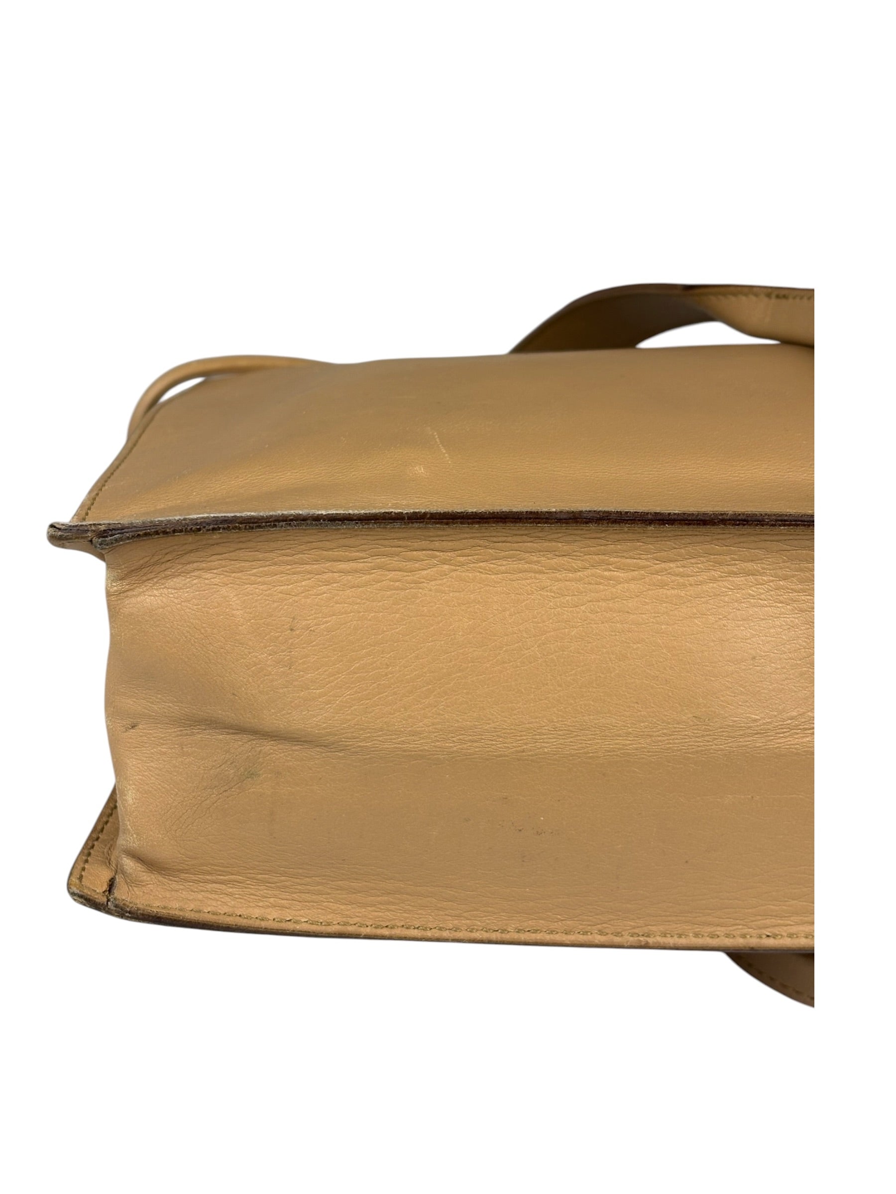 Gucci Beige Leather Balthus Drawstring Tote Bag