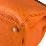 Hermes 2011 Orange Togo Leather Palladium Kelly 35