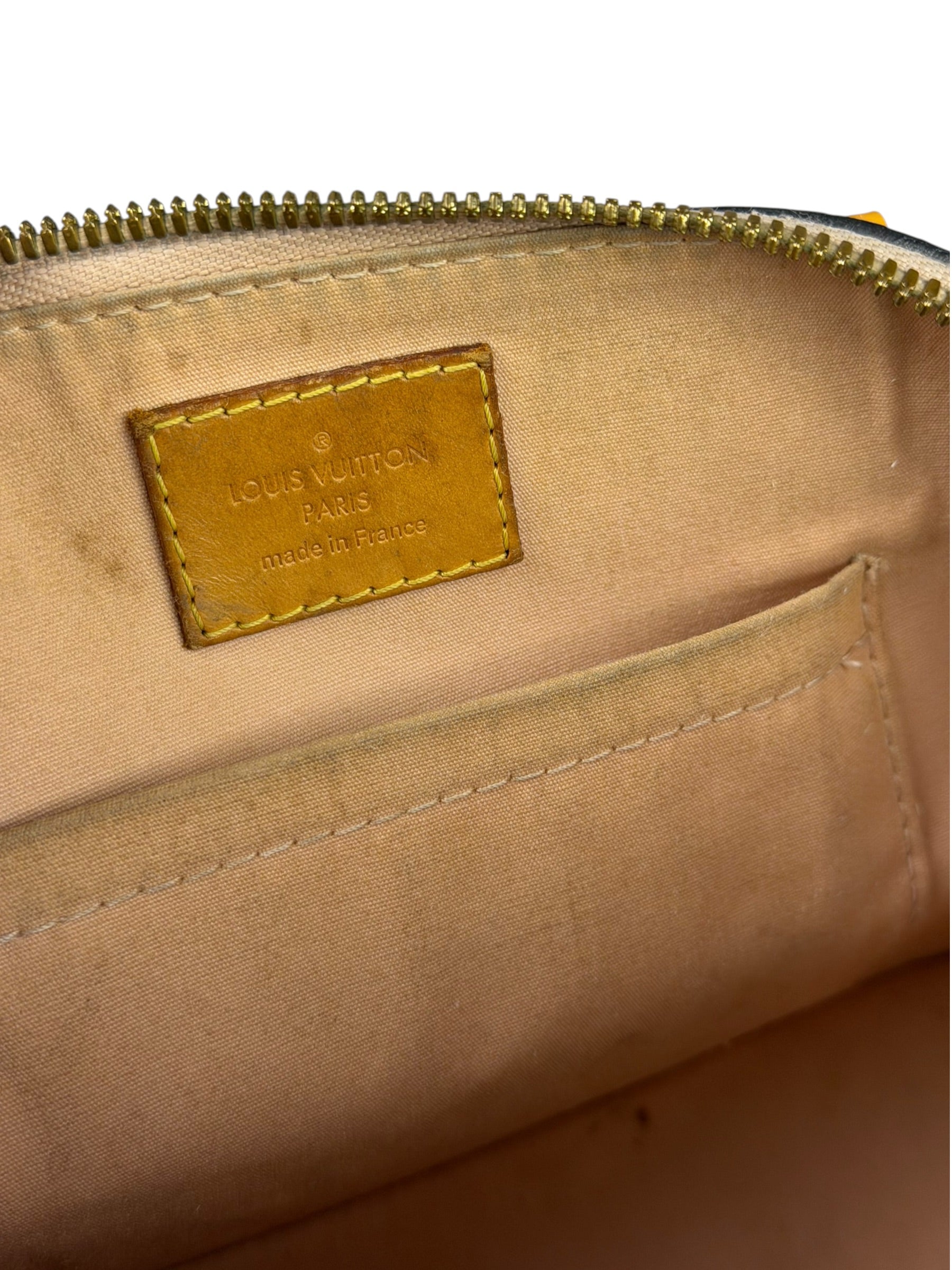 Louis Vuitton Yellow Monogram Vernis Alma BB Two-Way Bag