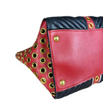 Miu Miu Leather Rings Red Biker Tote