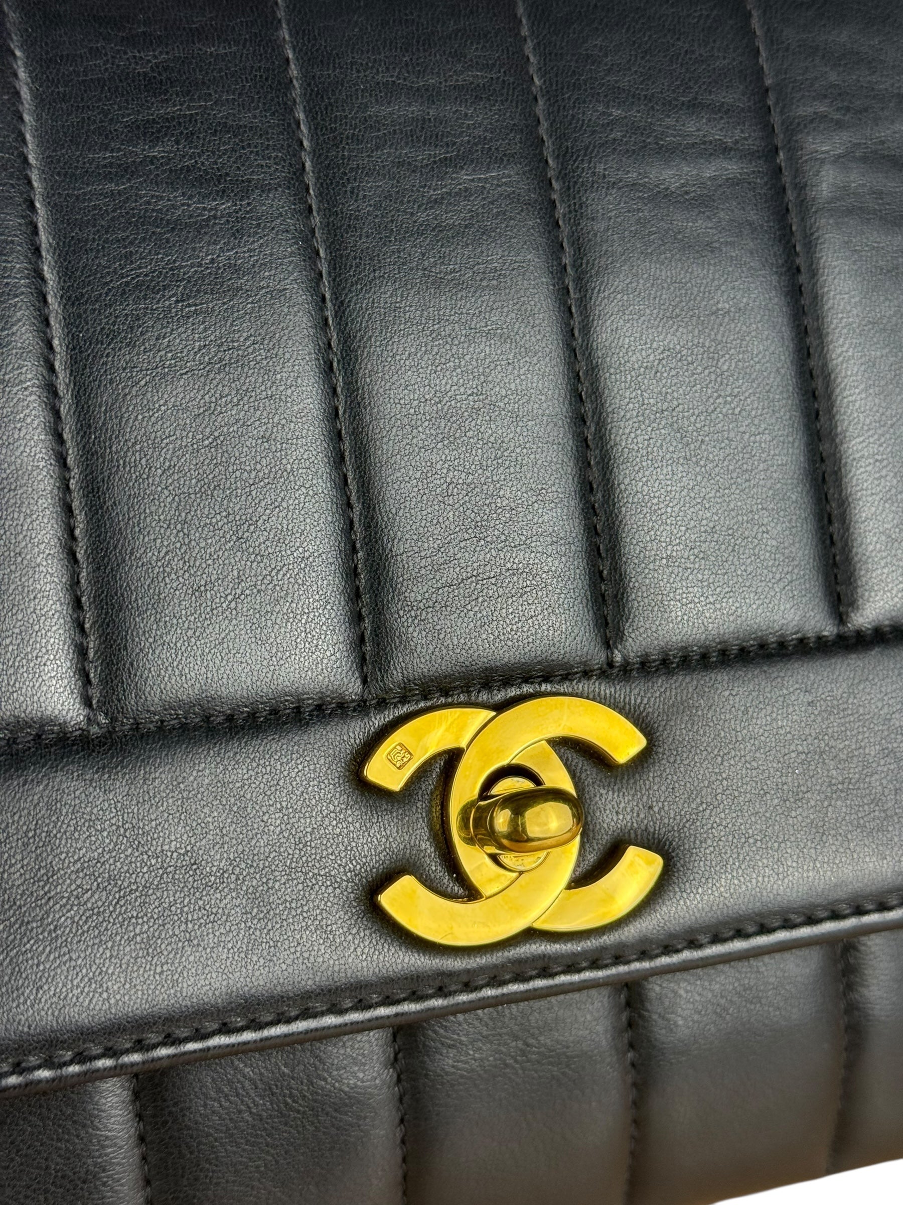 Chanel CC Vertical Quilt Lambskin Flap Bag 2016