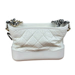 Chanel White Quilted Leather Small Gabrielle Hobo Bag 2019