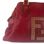Fendi Red Grained Leather Etniko Shoulder Bag