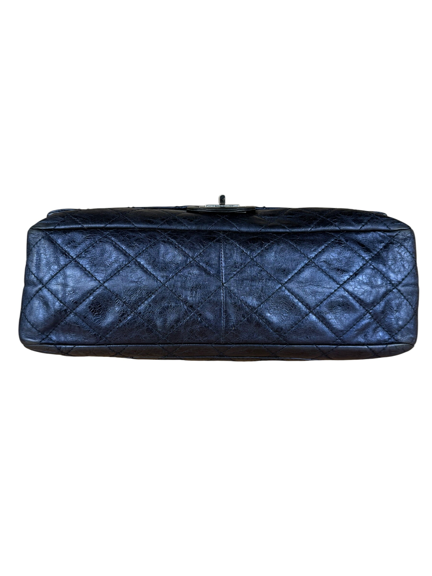 Chanel Blue Metallic Aged Quilted 2.55 Double Flap Bag 2008