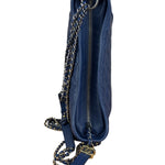 Chanel Navy Blue Leather Gabrielle Hobo Bag 2018