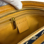 Celine Navy Denim/Leather Trim C Macadam Pochette