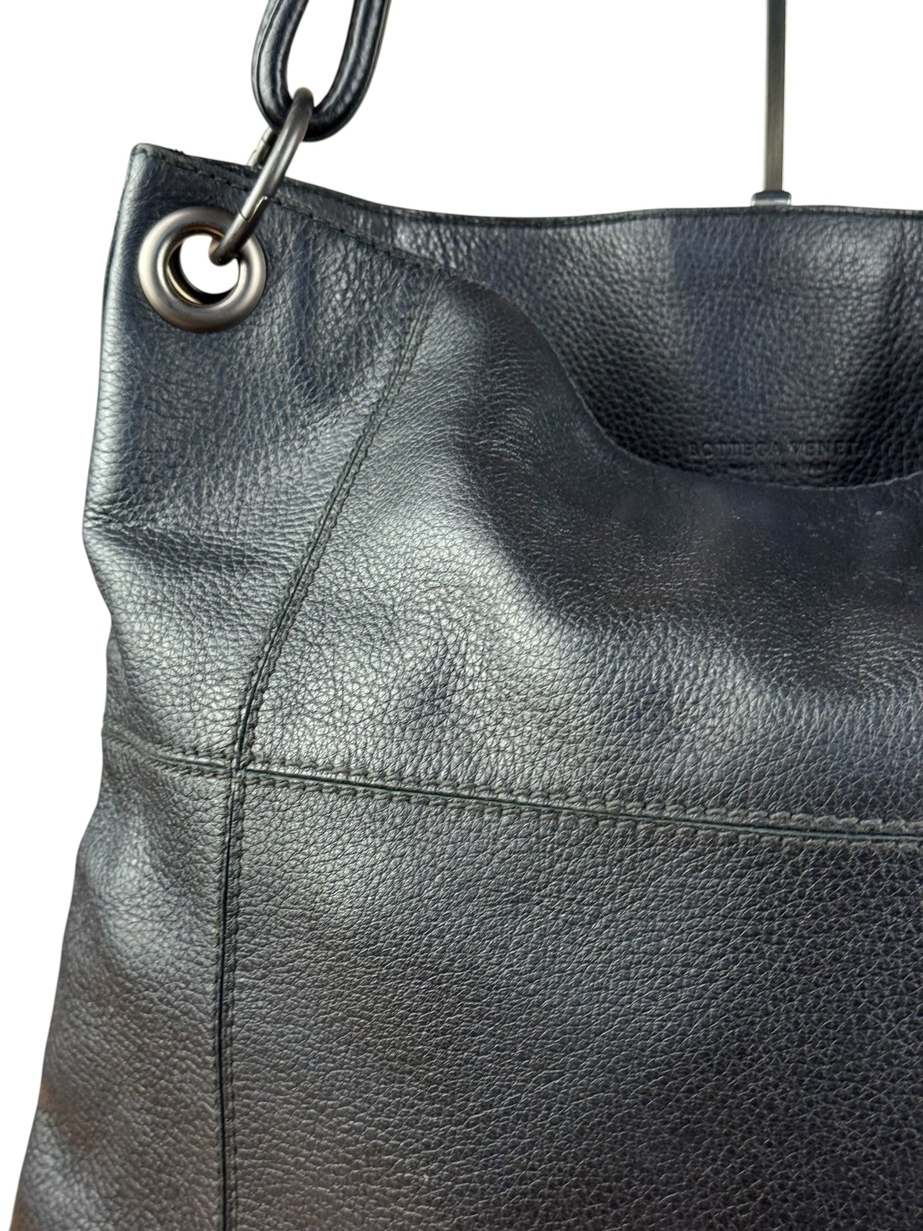 Bottega Veneta Black Cervo Hobo Bag