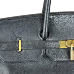 Hermes Black Togo Leather Birkin 40 Handbag Gold 1998