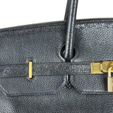 Hermes Black Togo Leather Birkin 40 Handbag Gold 1998