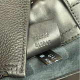 Gucci Black Leather Drawstring Backpack