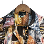 Roberto Cavalli Multicolor Cavalli Printed Silk Midi Shirt-Dress