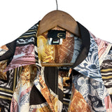 Roberto Cavalli Multicolor Cavalli Printed Silk Midi Shirt-Dress