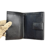 Prada Black Saffiano Leather Compact Wallet