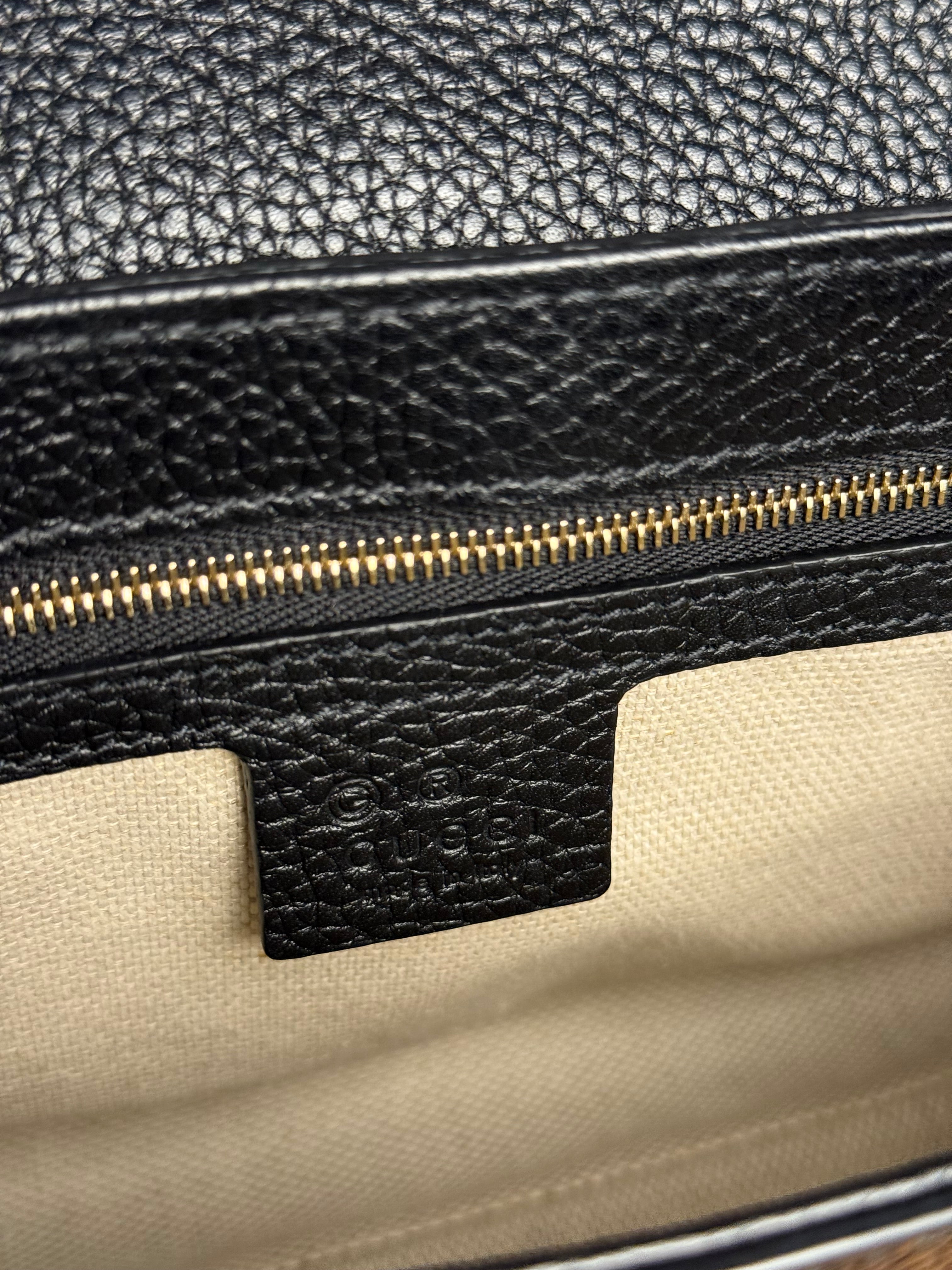 Gucci GG Soho Black Leather Chain Bag