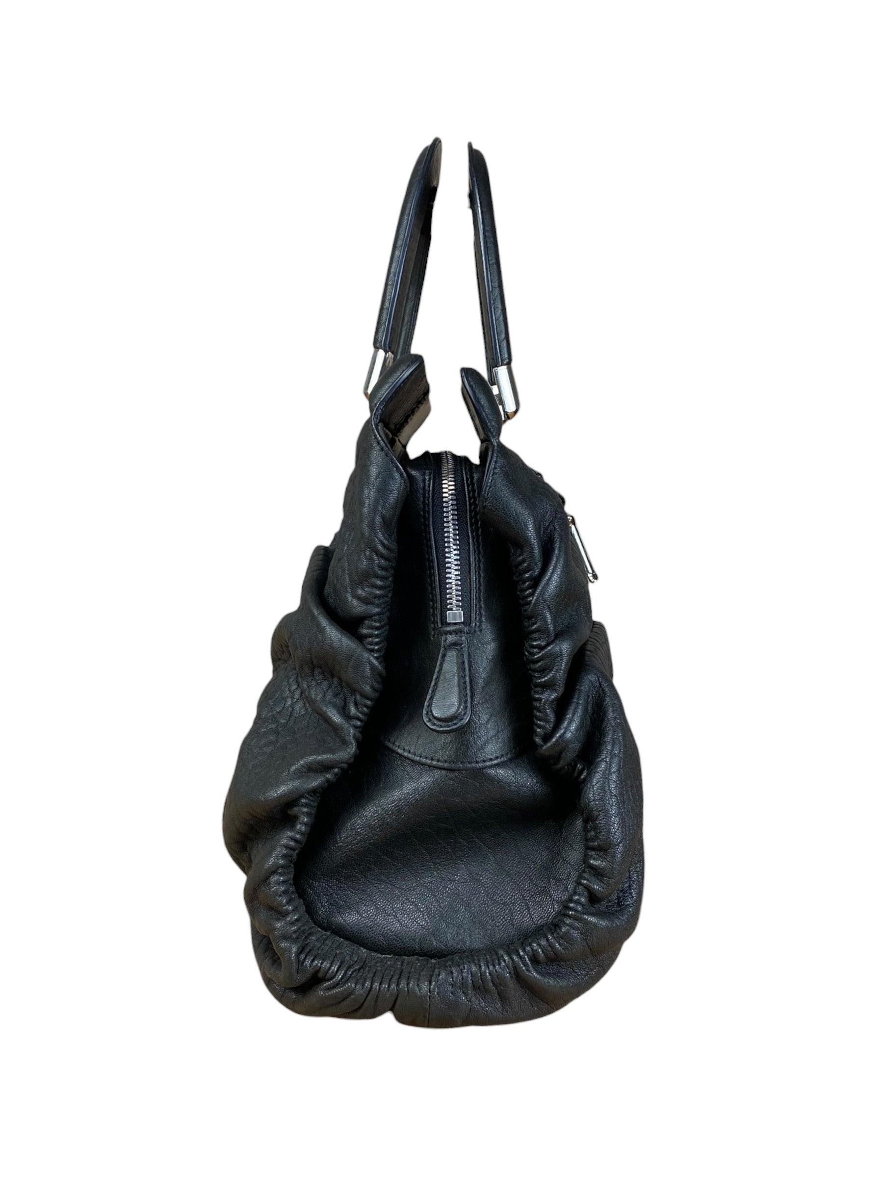 Christian Dior Karenina Leather Handbag Black