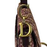 Christian Dior Burgundy Trotter Mini Saddle Bag