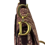 Christian Dior Burgundy Trotter Mini Saddle Bag
