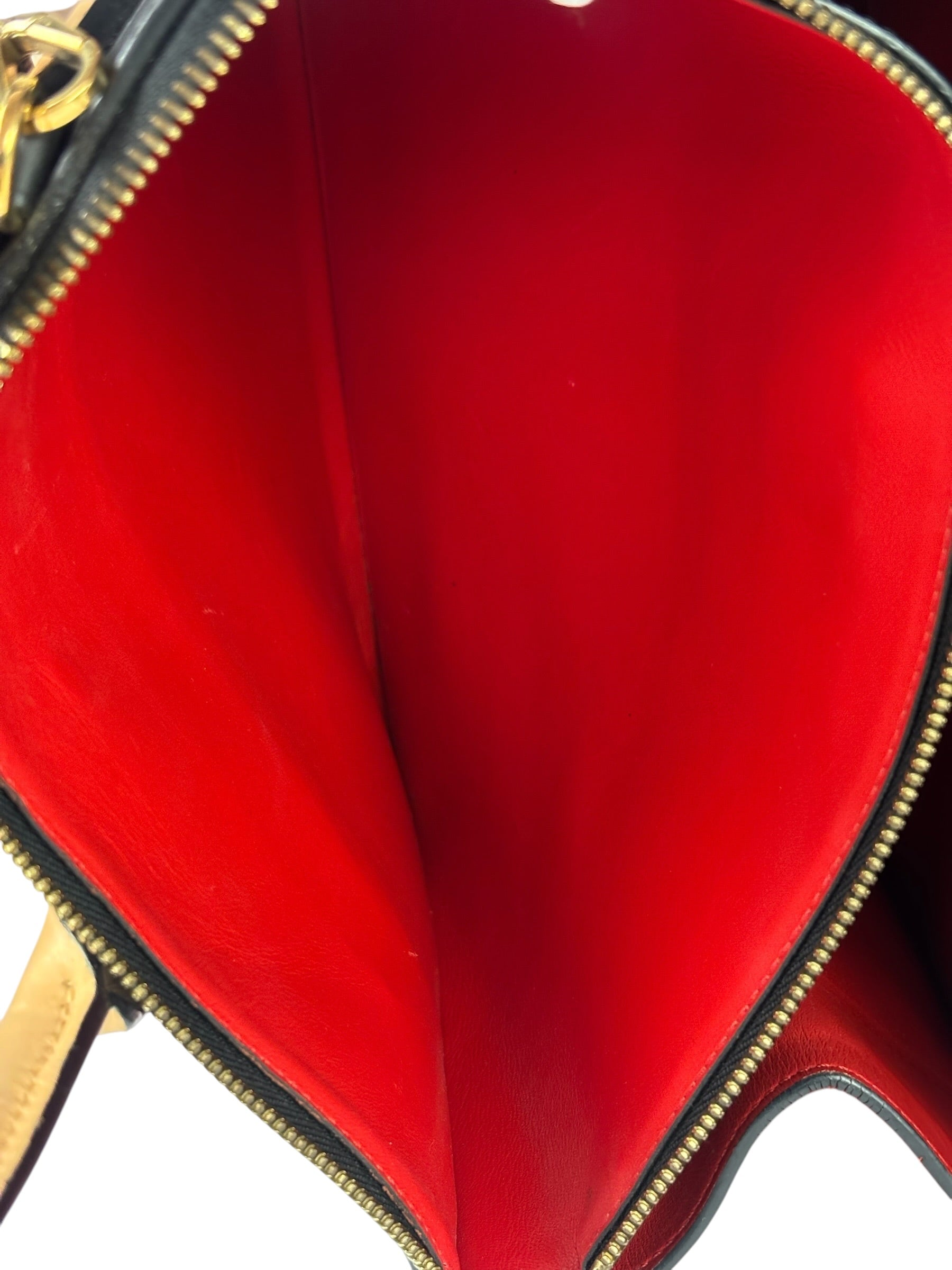 Louis Vuitton Red Leather City Steamer Handbag MM