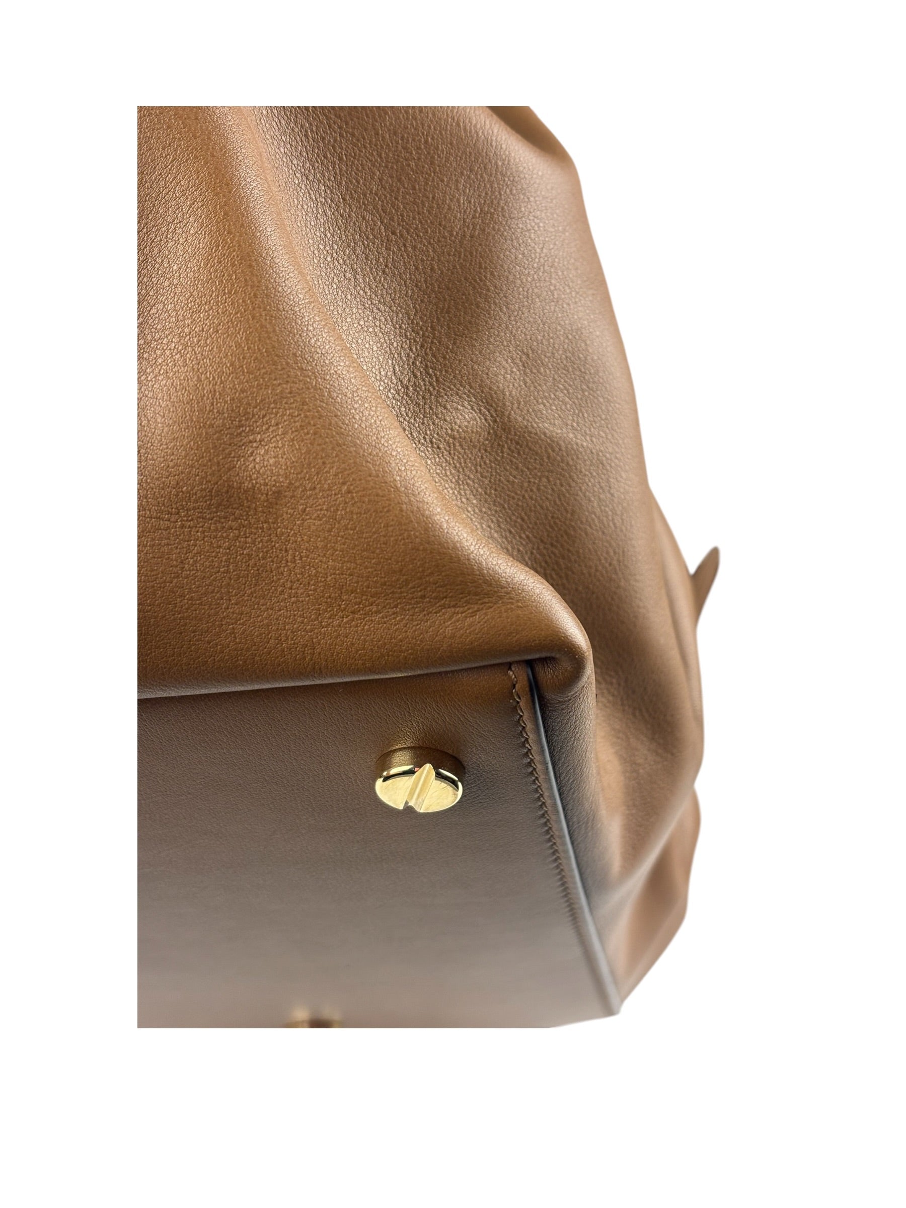 Valentino Garavani Brown Rockstud Shoulder Tote