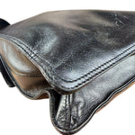 Chanel Vintage Black Leather Flap Crossbody Messenger Bag 1997
