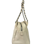 Chanel Cream Chevron Leather Outdoor Ligne Shoulder Bags  2005