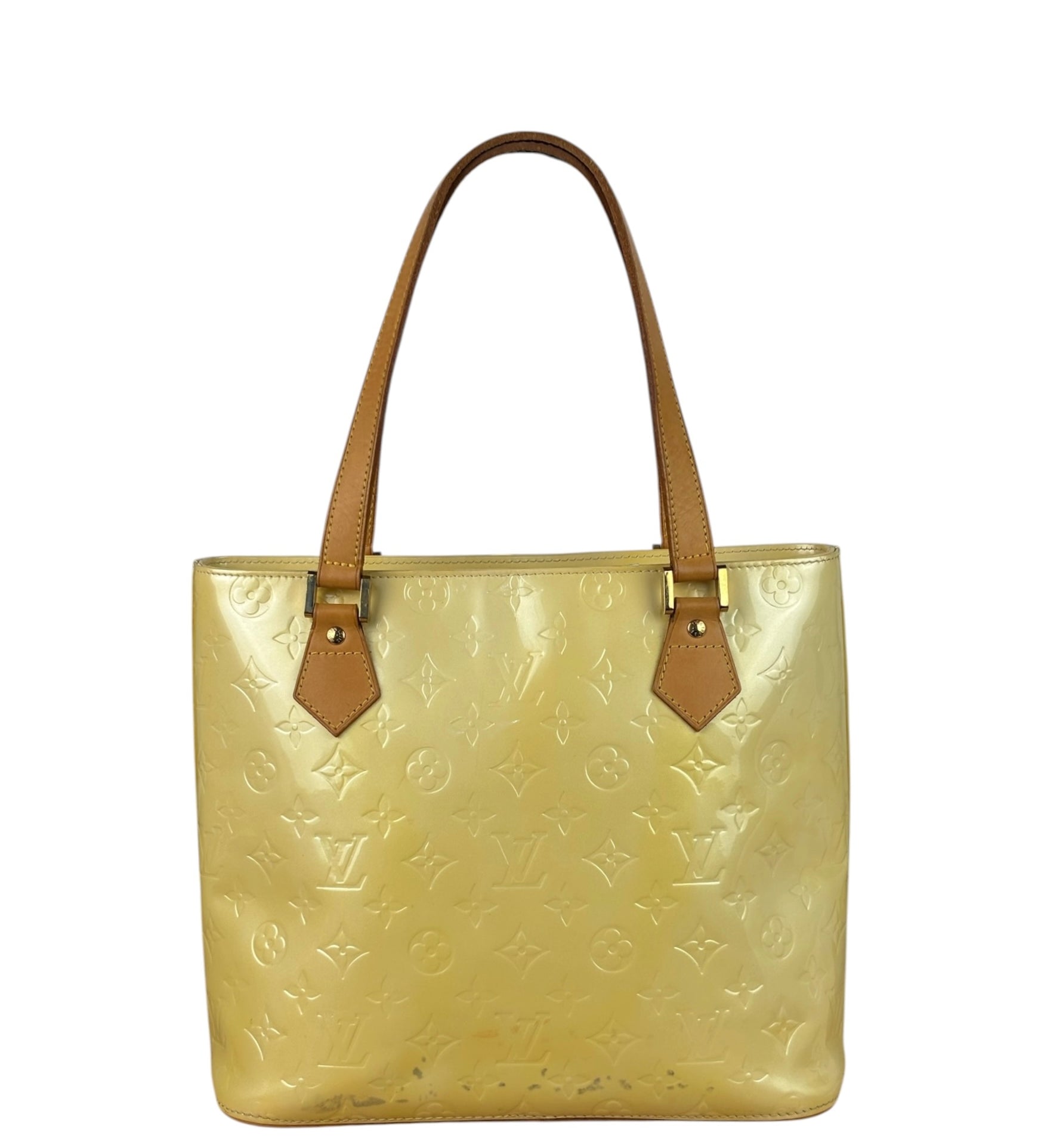 Louis Vuitton Yellow Vernis Houston Tote MM
