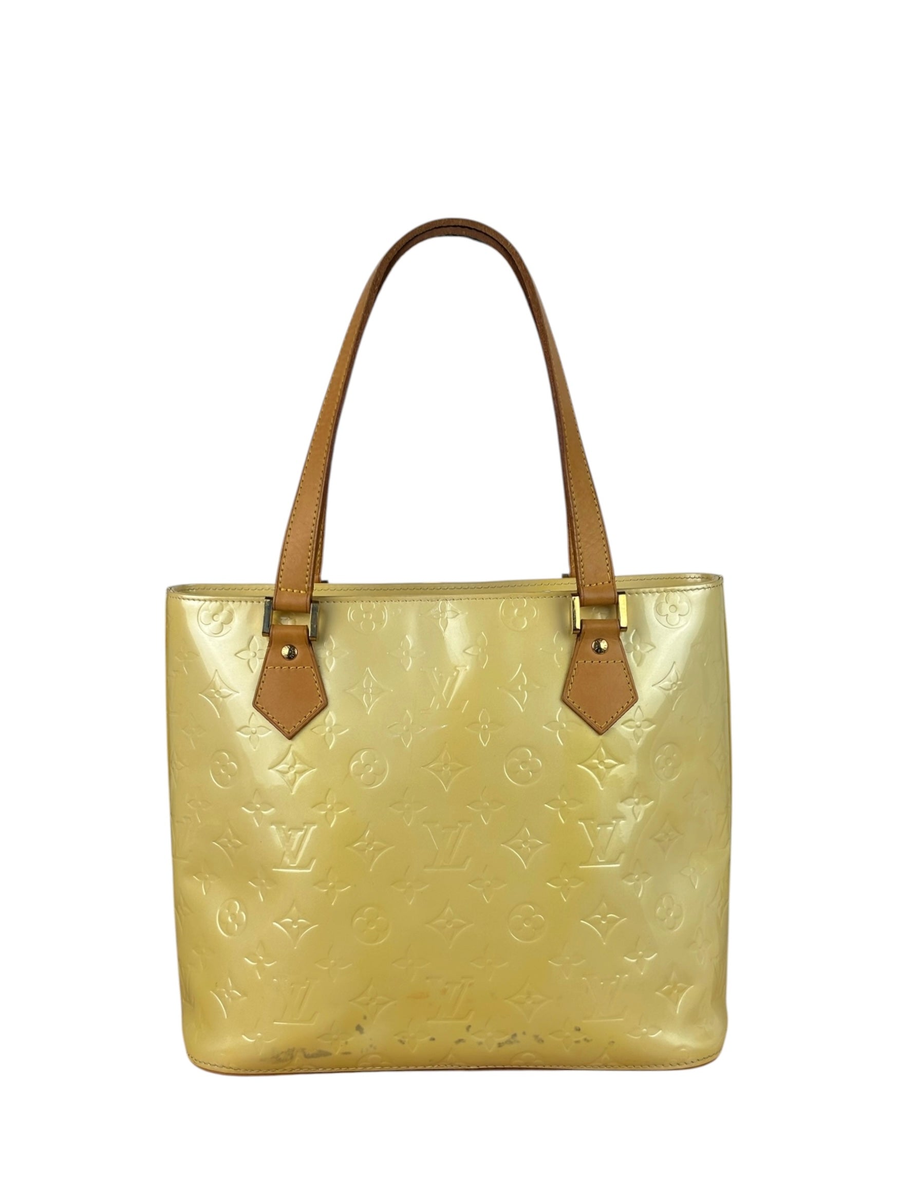 Louis Vuitton Yellow Vernis Houston Tote MM