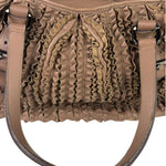 Burberry Purple Leather Ruffled Lowery Bag