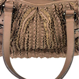 Burberry Purple Leather Ruffled Lowery Bag