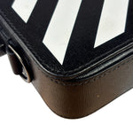 Off-White Black/White Leather Binder Clip Crossbody Bag