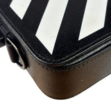 Off-White Black/White Leather Binder Clip Crossbody Bag