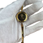 Gucci Vintage Gold 1100L Interchangeable Bezel Bangle