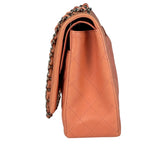 Chanel Pink Quilted Lambskin Classic Large Double Flap Bag 2012