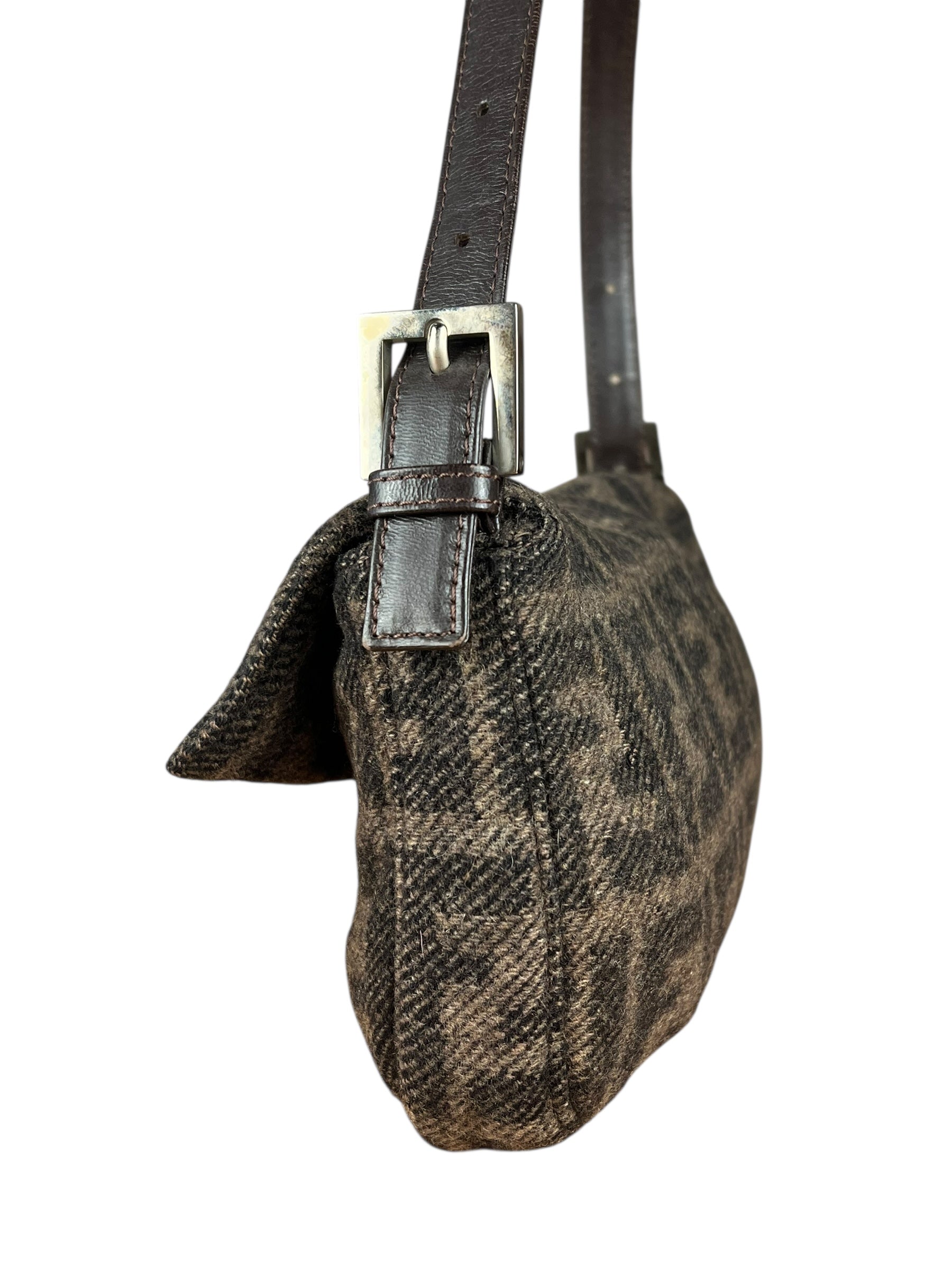 Fendi Wool Zucca Baguette