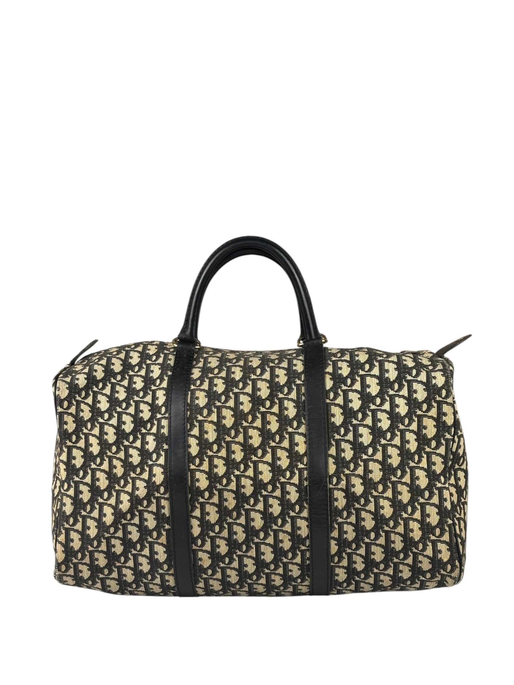 Christian Dior Vintage Black Trotter Boston Bag