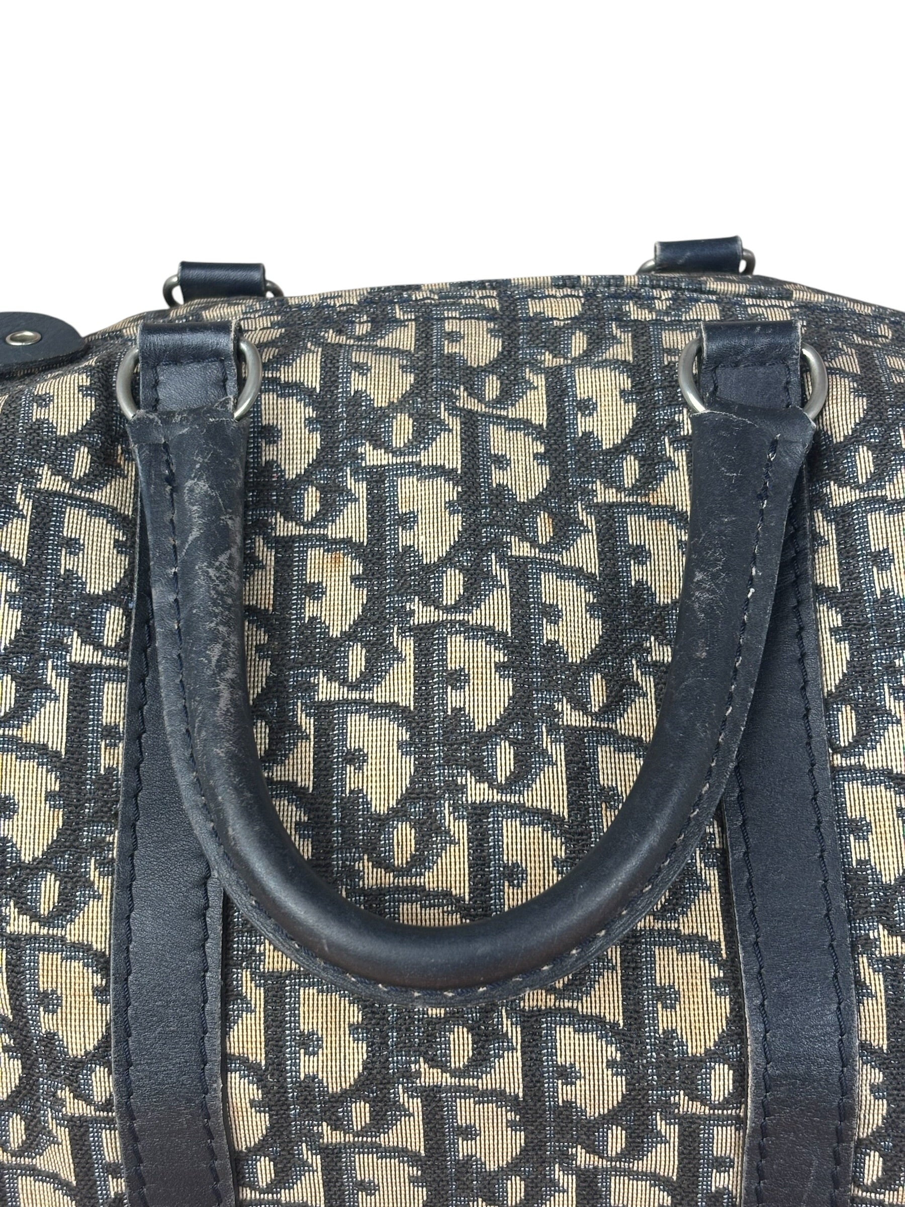 Christian Dior Canvas Monogram Trotter Mini Boston Hand Bag