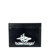 Balenciaga Black Leather Logo Card Holder