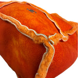Chanel Orange Suede Shearling Patchwork Shoulder Bag 2001