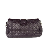 Christian Dior Purple Quilted Leather Flap Bag