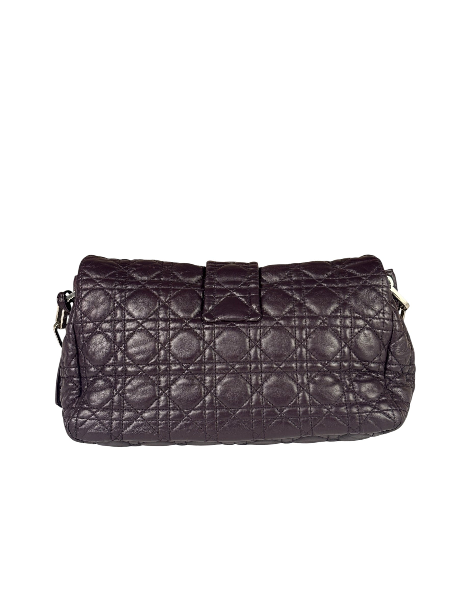 Christian Dior Purple Quilted Leather Flap Bag