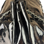 Chanel Black Patent Leather Camellia Petals Shoulder Bag 2010