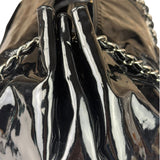 Chanel Black Patent Leather Camellia Petals Shoulder Bag 2010