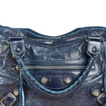 Balenciaga Navy Blue Giant Hardware City Bag