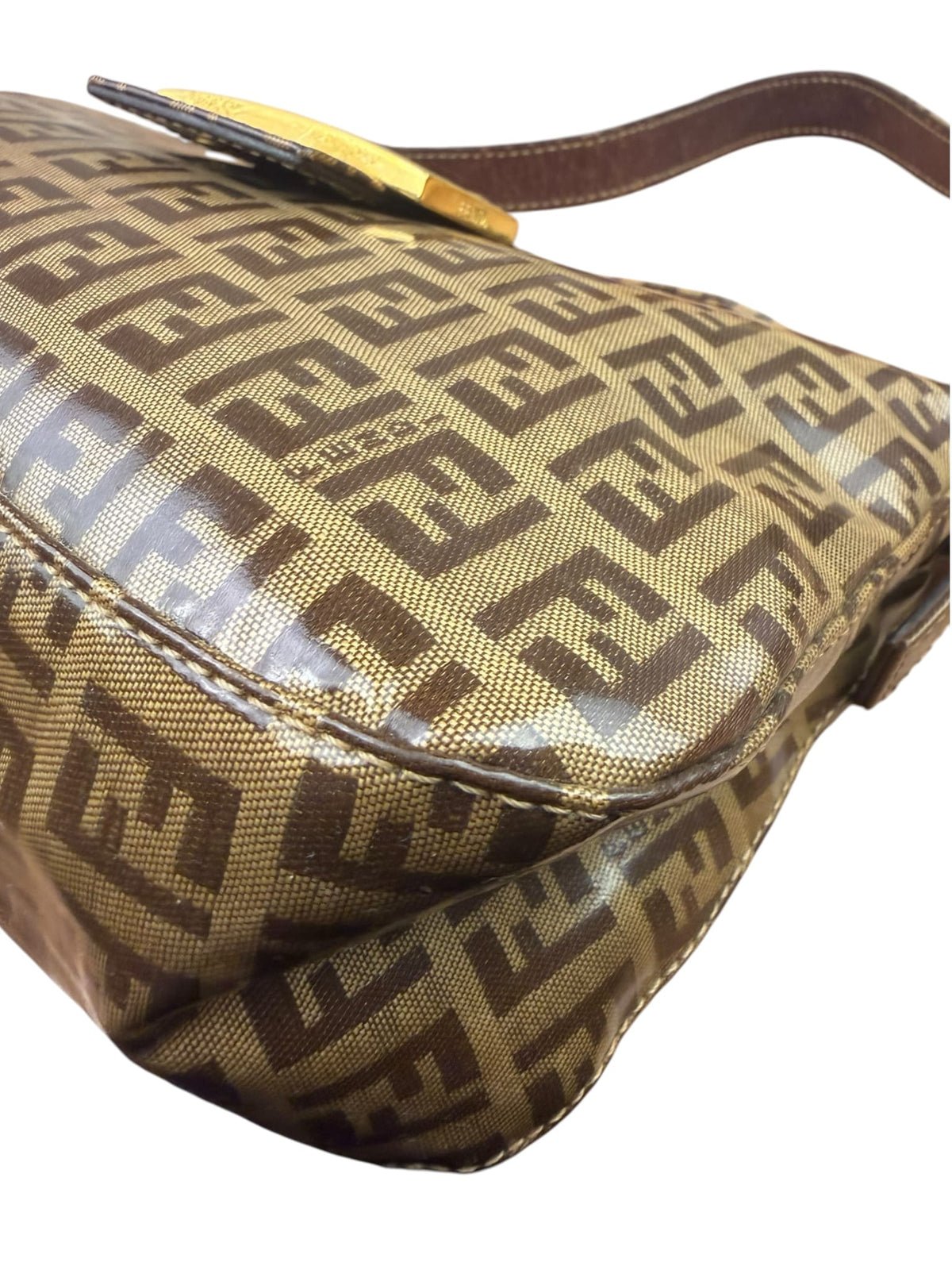 Fendi Brown PVC Leather Baguette