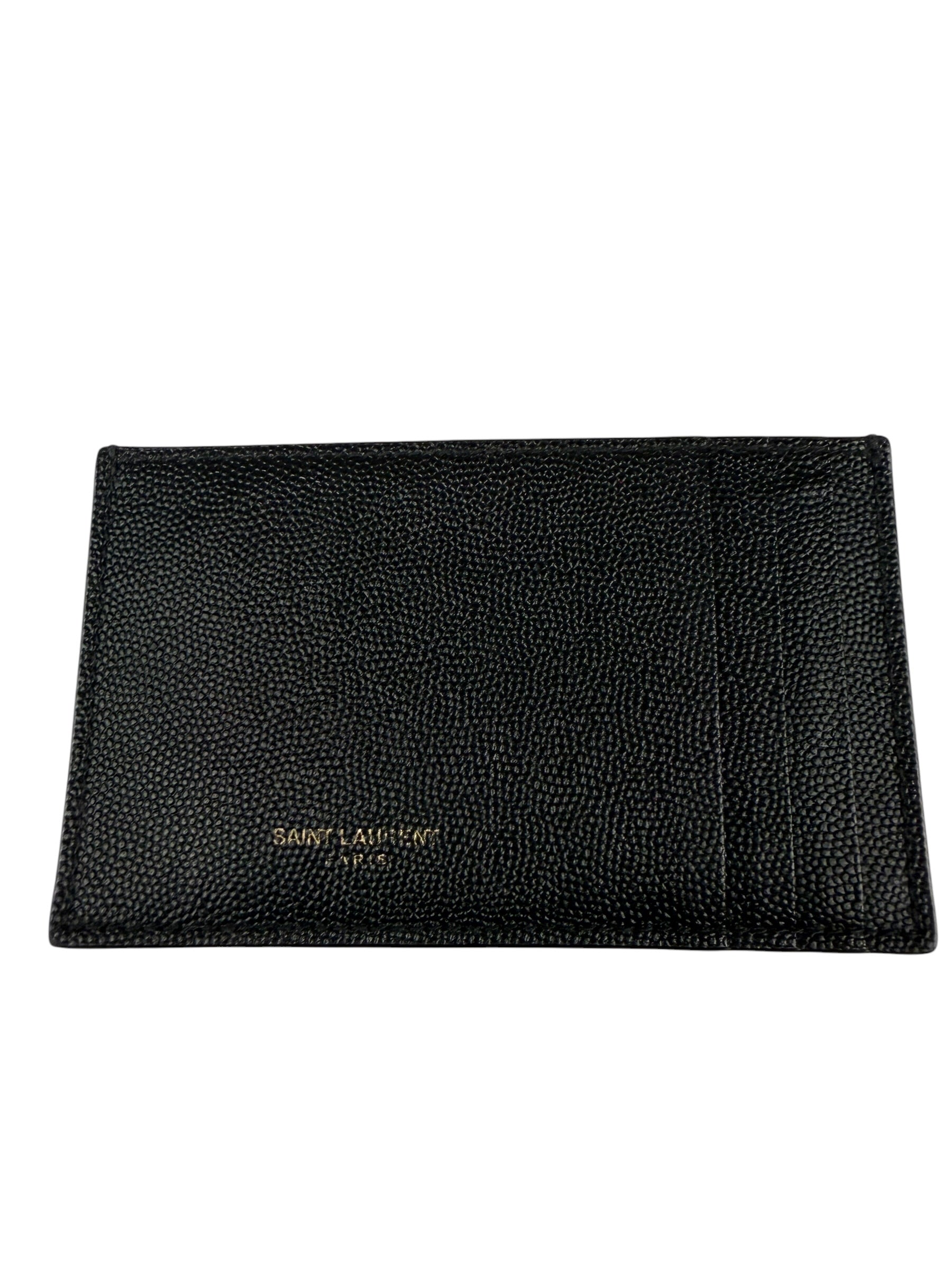 Yves Saint Laurent Black Leather Card Holder