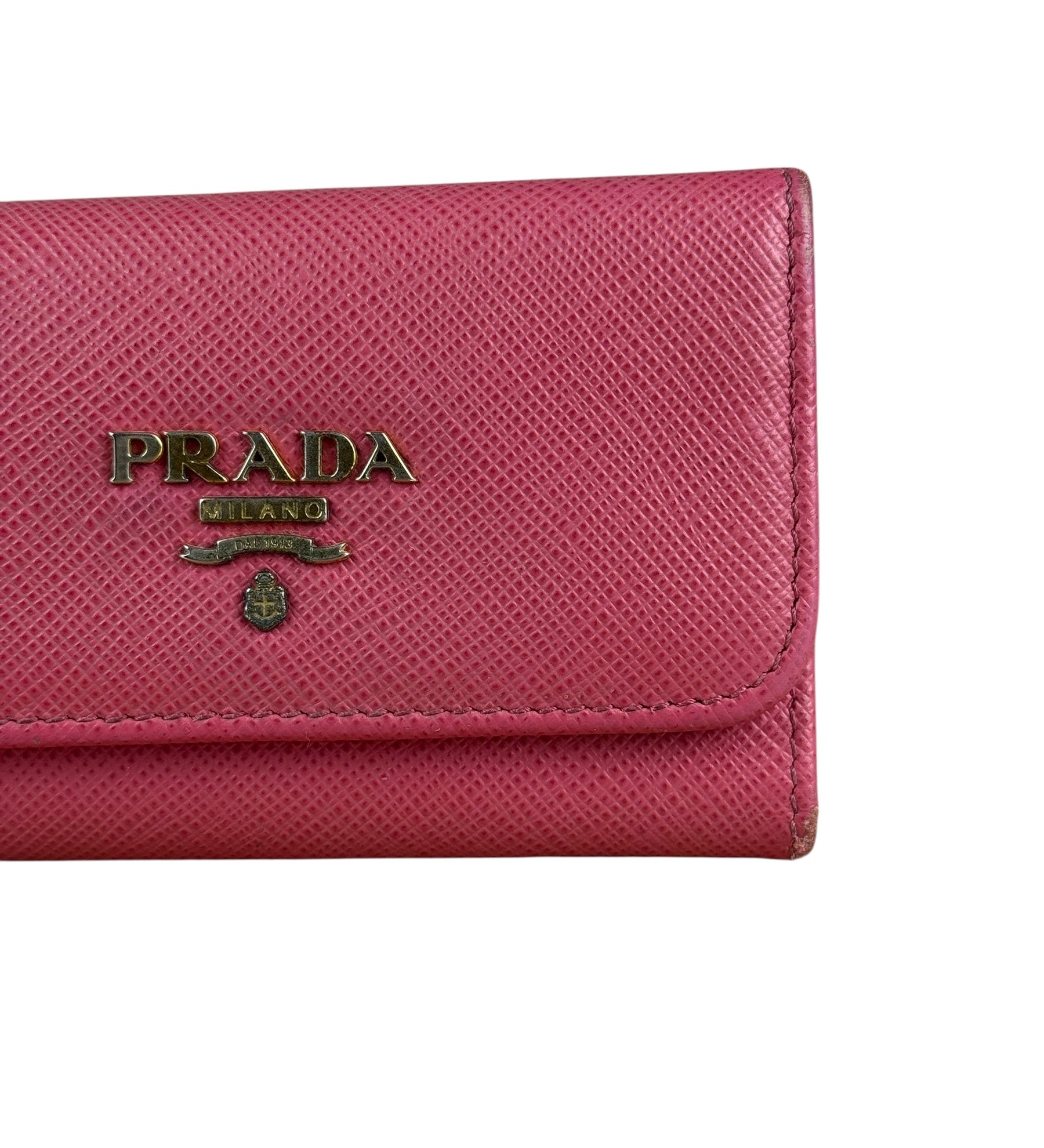 Prada Vintage Pink Compact Key Holder