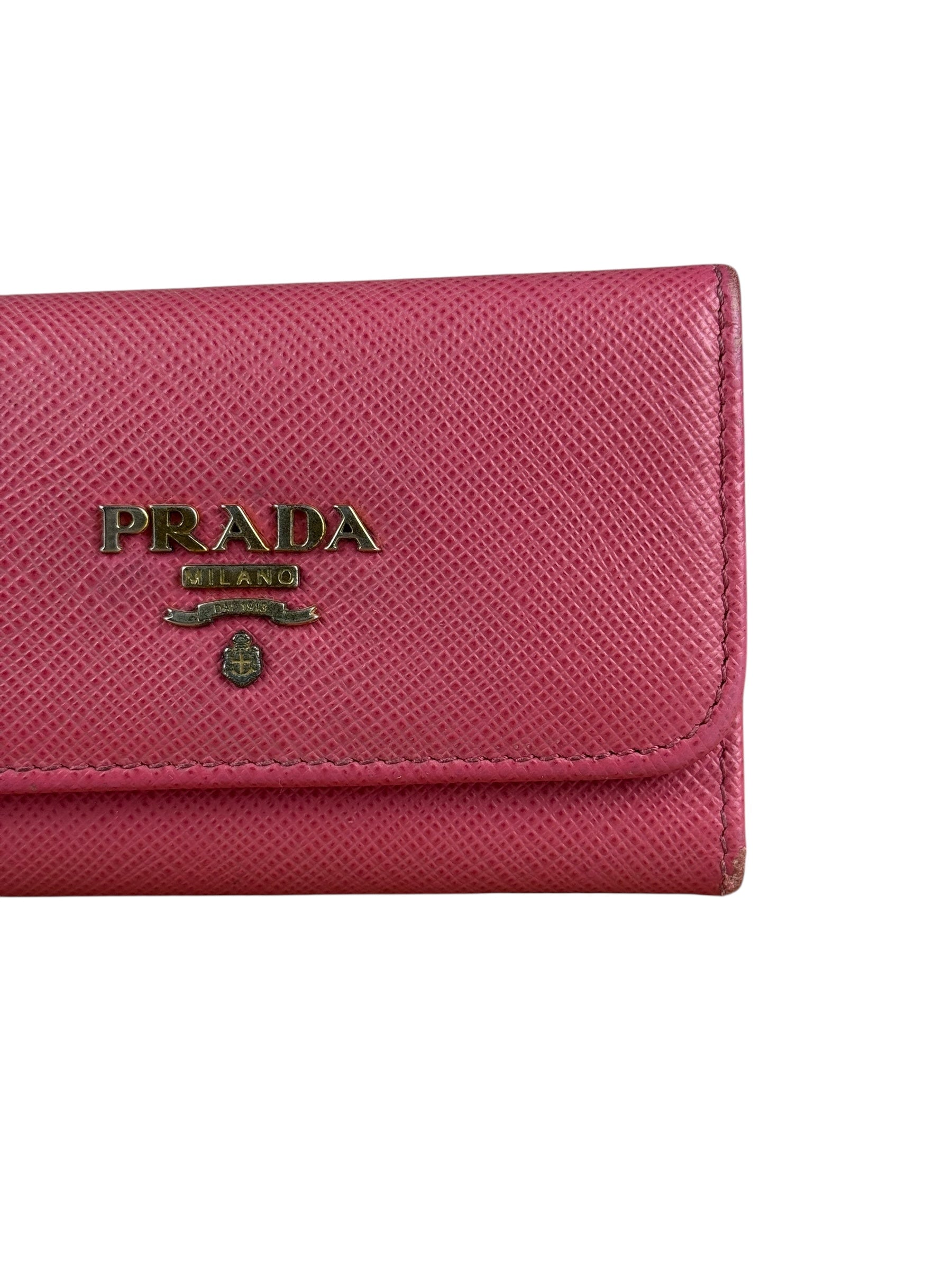 Prada Vintage Pink Compact Key Holder